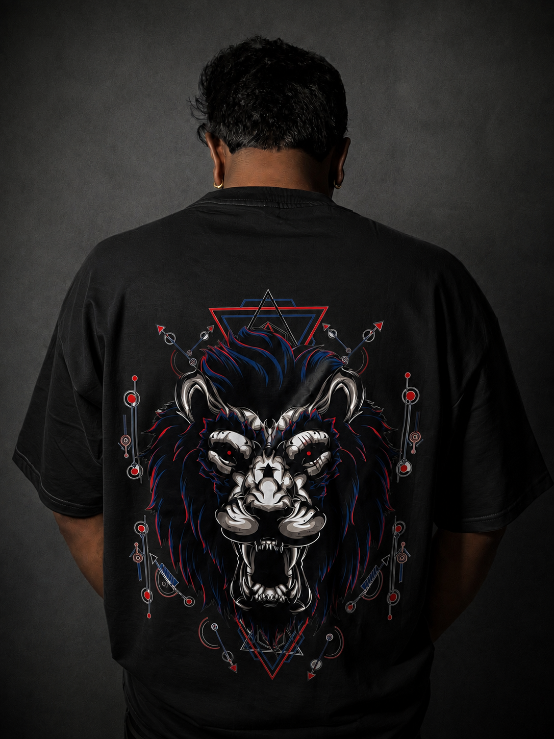 Lazy Bear Oversized T-shirt Lion - Image 2