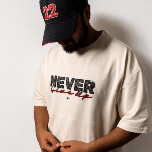 Lazy Bear Oversized T-shirt Never Give Up(Unisex)