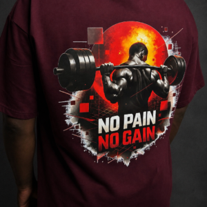 Lazy Bear Oversized T-shirt no pain no gain