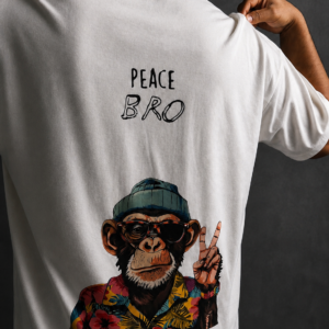 Lazy Bear Oversized T-shirt Peace Bro(Unisex)