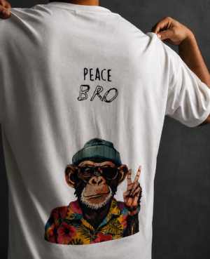 Lazy Bear Oversized T-shirt Peace Bro(Unisex)