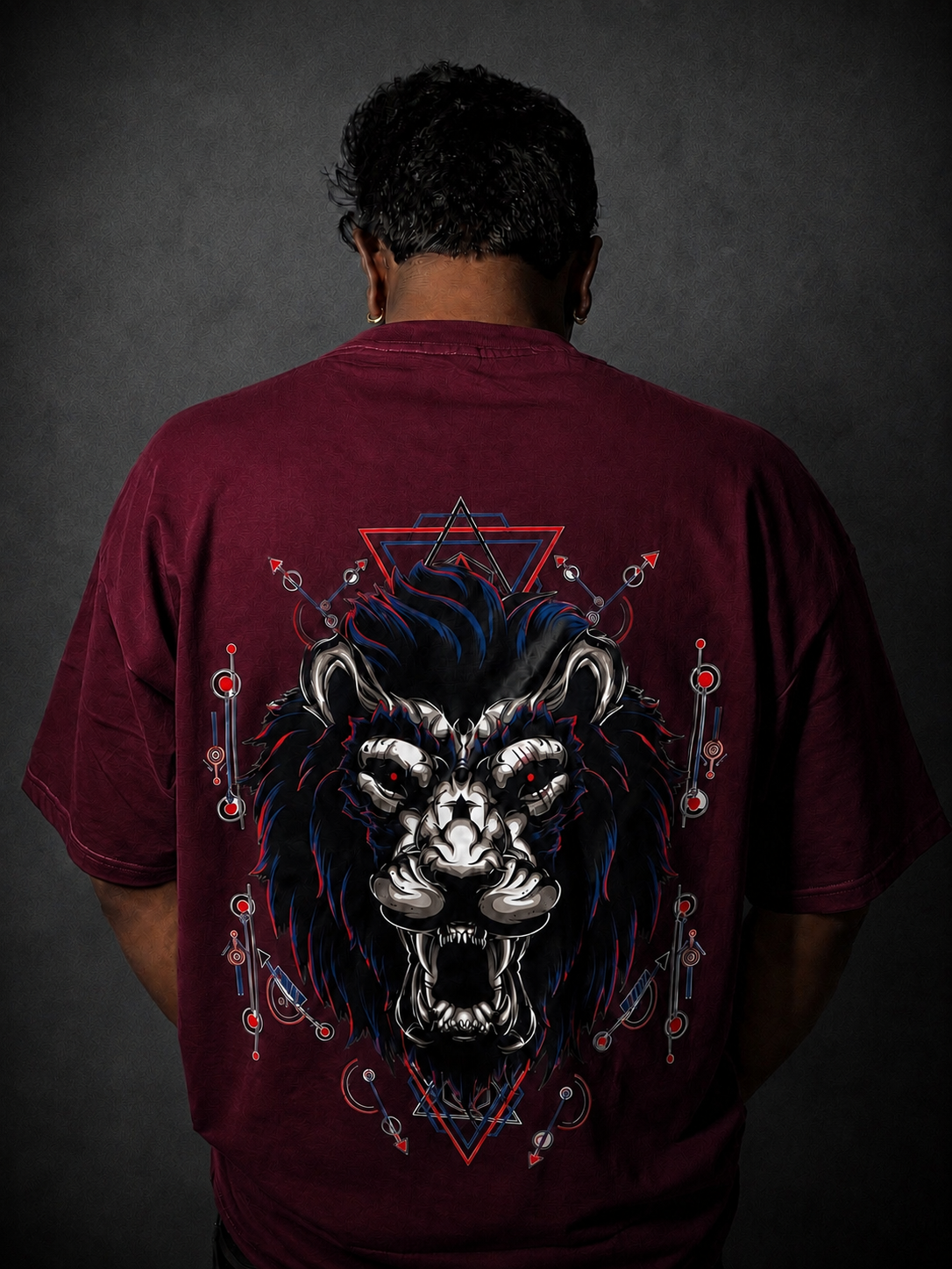 Lazy Bear Oversized T-shirt Lion - Image 3