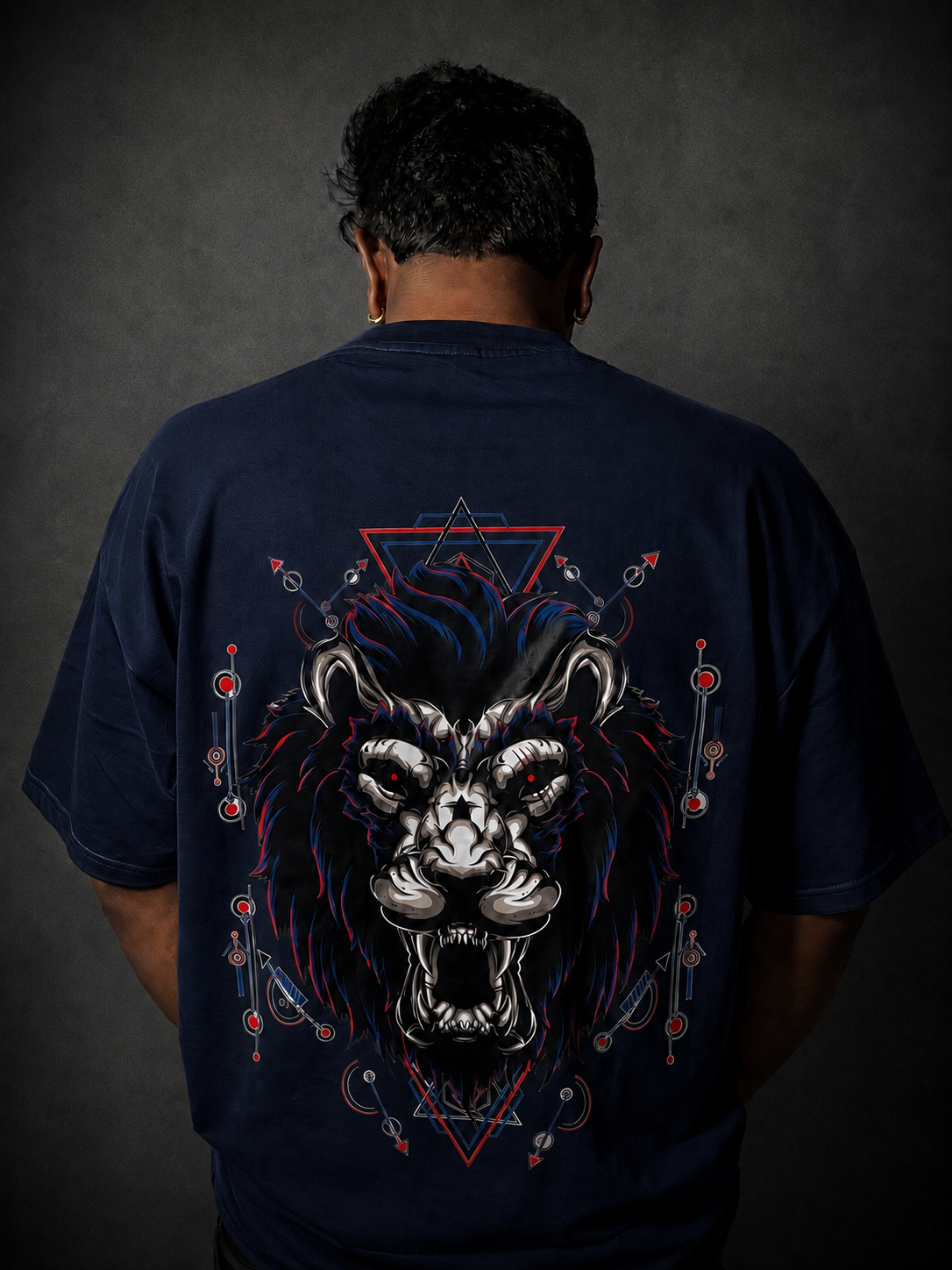 Lazy Bear Oversized T-shirt Lion - Image 5