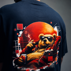 Lazy Bear Oversized T-shirt Gangster Vibes(Unisex)