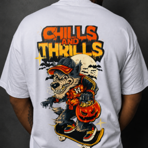 Lazy Bear Oversized T-shirt Chills and Thrills