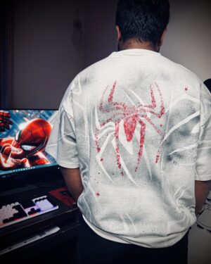 Lazy Bear Oversized T-shirt Spiderman design